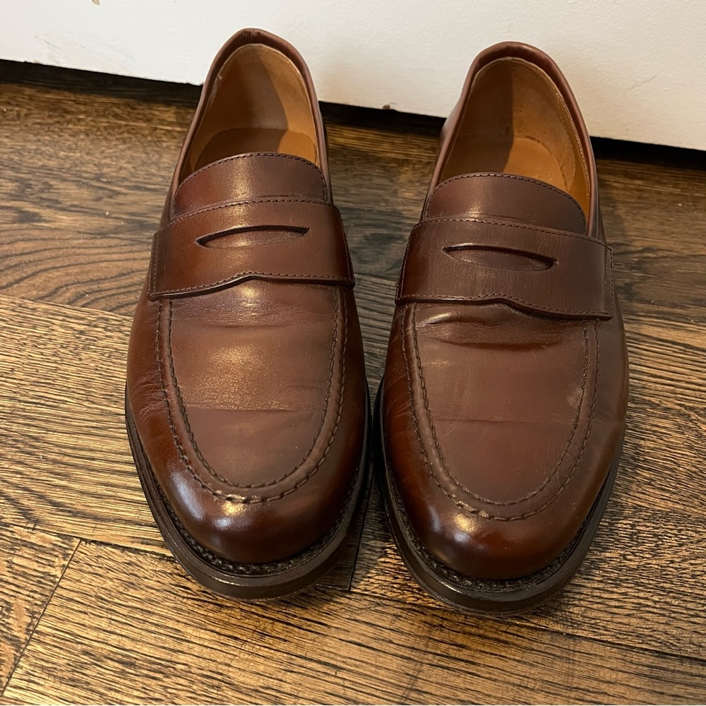 Polo by Ralph Lauren Maestra Calfskin Penny Loafer dark brown men’s 7.5 shoe